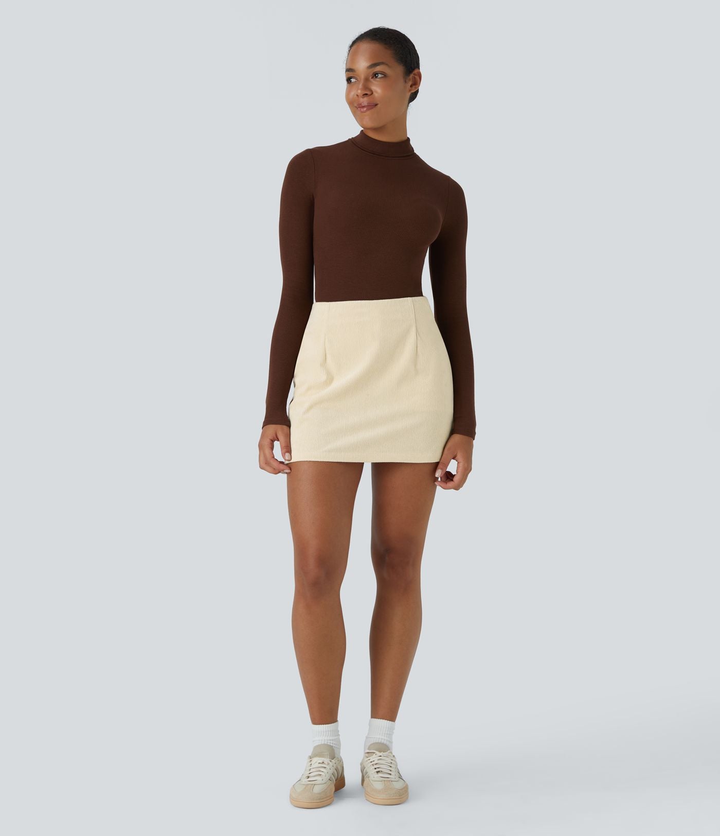 2-in-1 Mini Corduroy Skirt