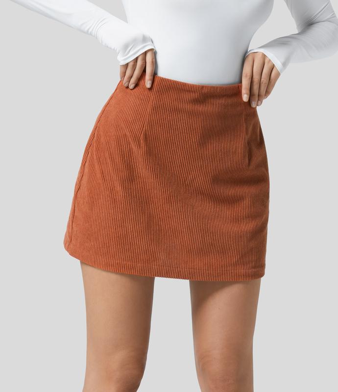 2-in-1 Mini Corduroy Skirt